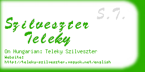 szilveszter teleky business card